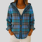 Roberta | Giacca-Camicia a Quadri con Cappuccio