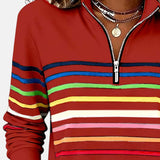 AURELIA | FELPA A RIGHE ZIP