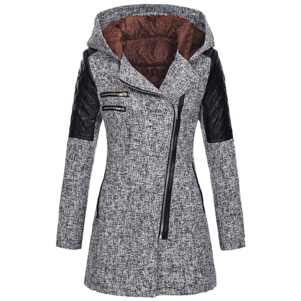 Rose — Giacca invernale con zip asimmetrica