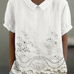 LILY | CAMICIA RICAMATA A FIORI
