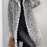 Lysandra — Cappotto lungo da donna leopardato
