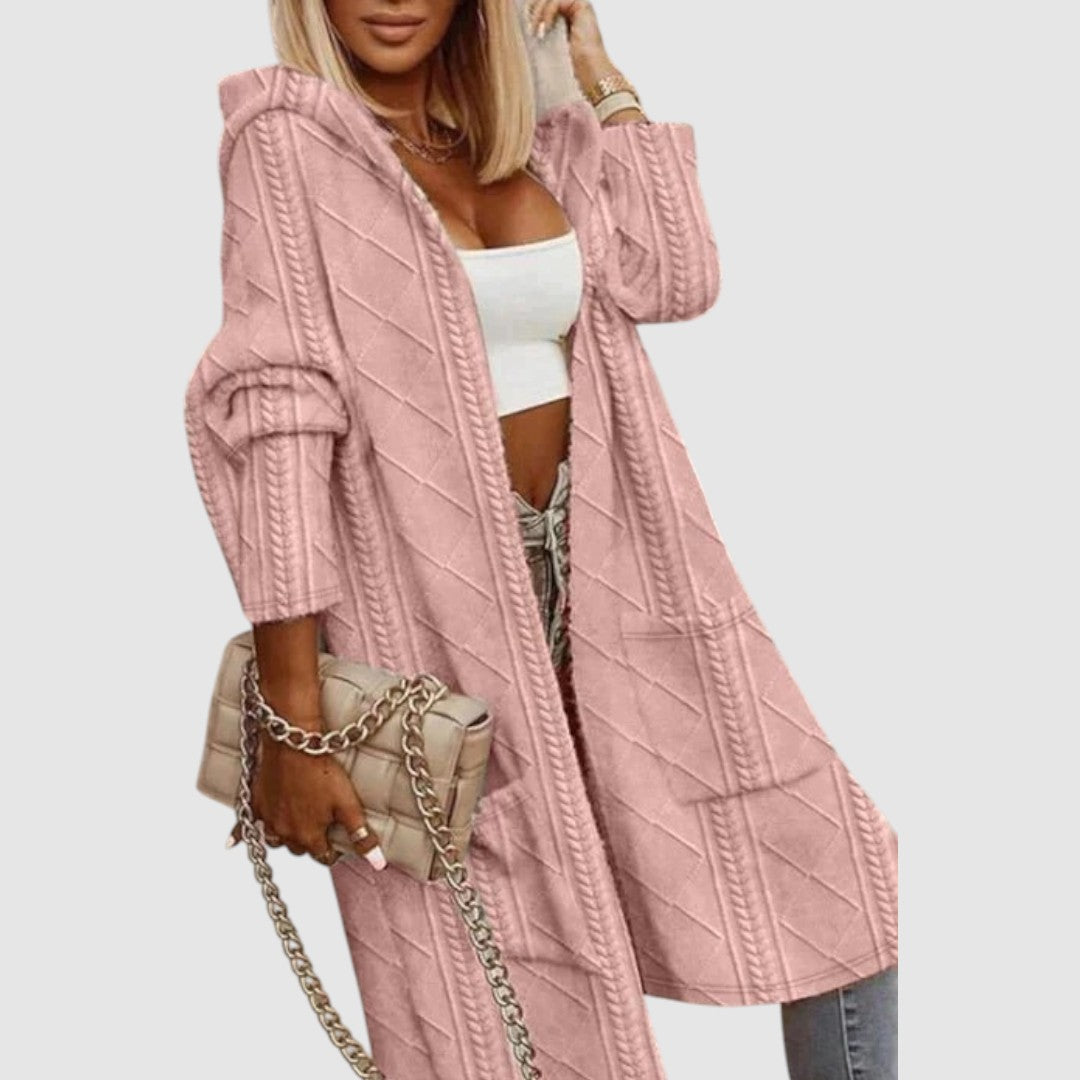 Lucie - Cardigan lungo con cappuccio