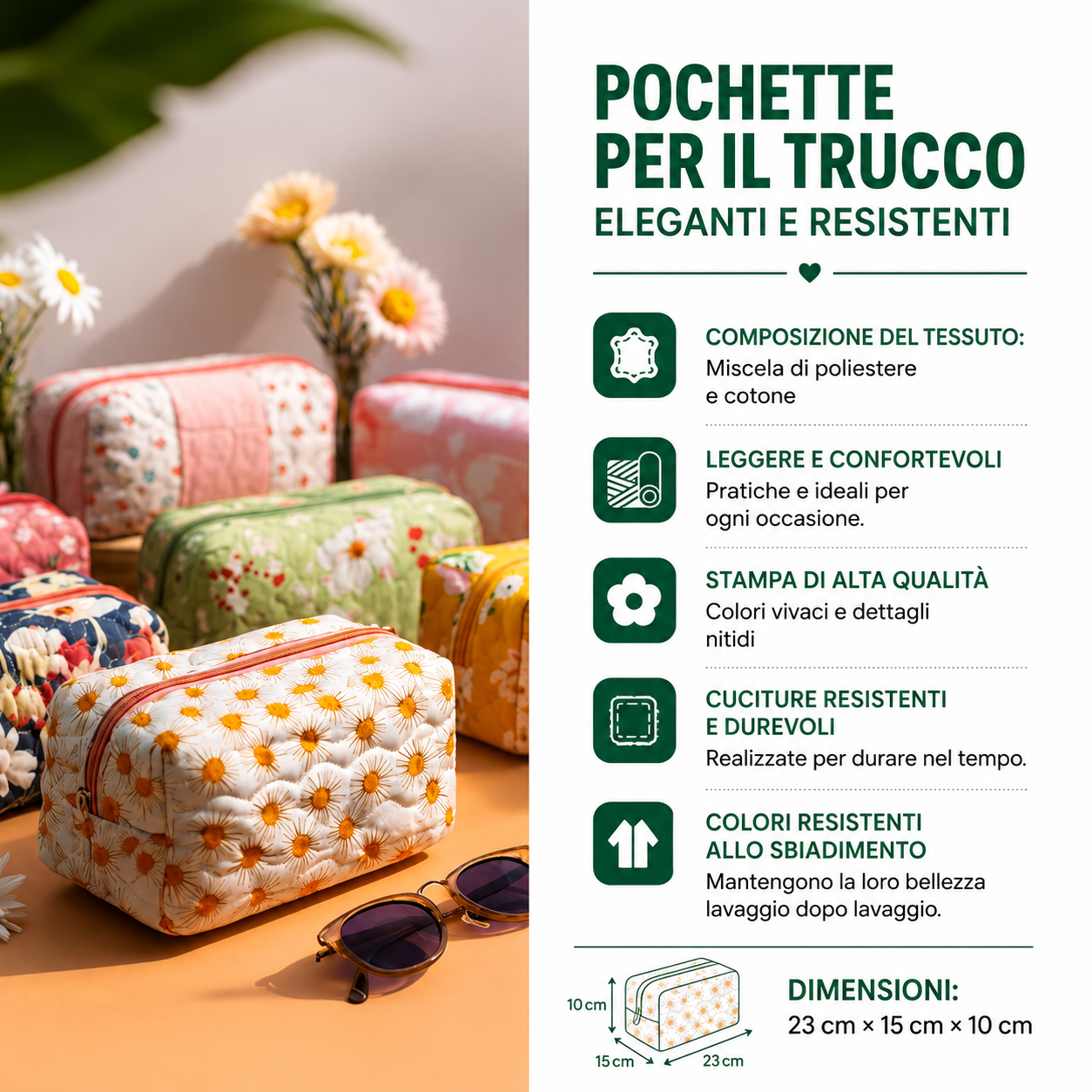 Beauty case trapuntato con pecore NCU0VT287
