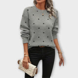 Ava - Maglione morbido a pois con maniche lunghe
