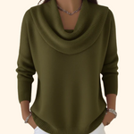 Iole | Maglione Morbido con Collo Drappeggiato