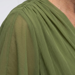 Elysia | Abito Midi con Scollo a V e Cintura Drappeggiata