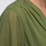Elysia | Abito Midi con Scollo a V e Cintura Drappeggiata