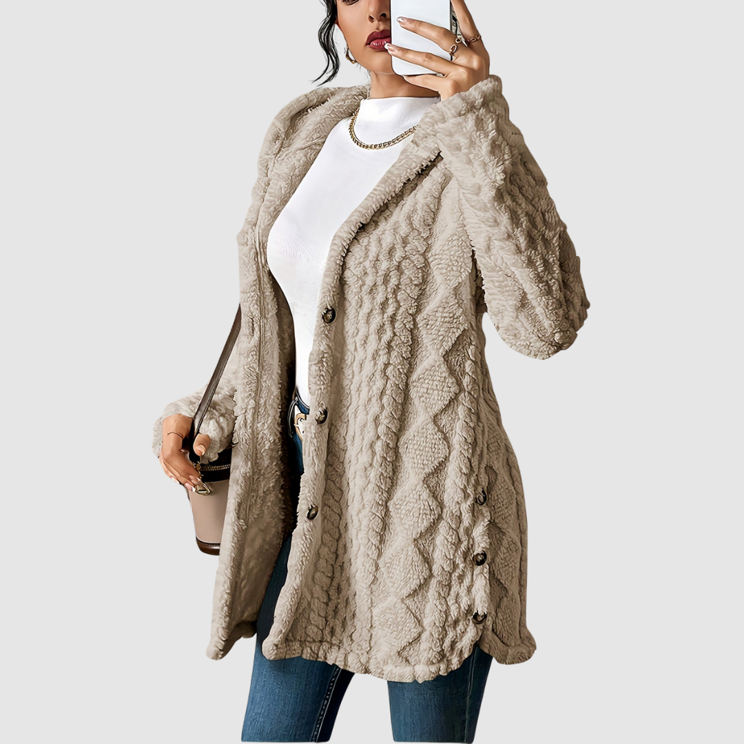 Štěpánka - Cardigan peluche con cappuccio