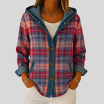 Roberta | Giacca-Camicia a Quadri con Cappuccio