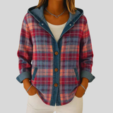 Roberta | Giacca-Camicia a Quadri con Cappuccio
