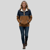 Beatrice | Felpa con Collo Sherpa e Mezza Zip