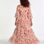 Rosalie | Abito Maxi Floreale con Spalle Scoperte