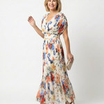 Savannah | Abito Midi Floreale Plissettato