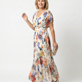 Savannah | Abito Midi Floreale Plissettato