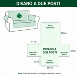 Copertura per Divano Trapuntata di Benvenuto Natalizio – Antiscivolo