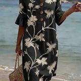Abito casual da donna con stampa floreale