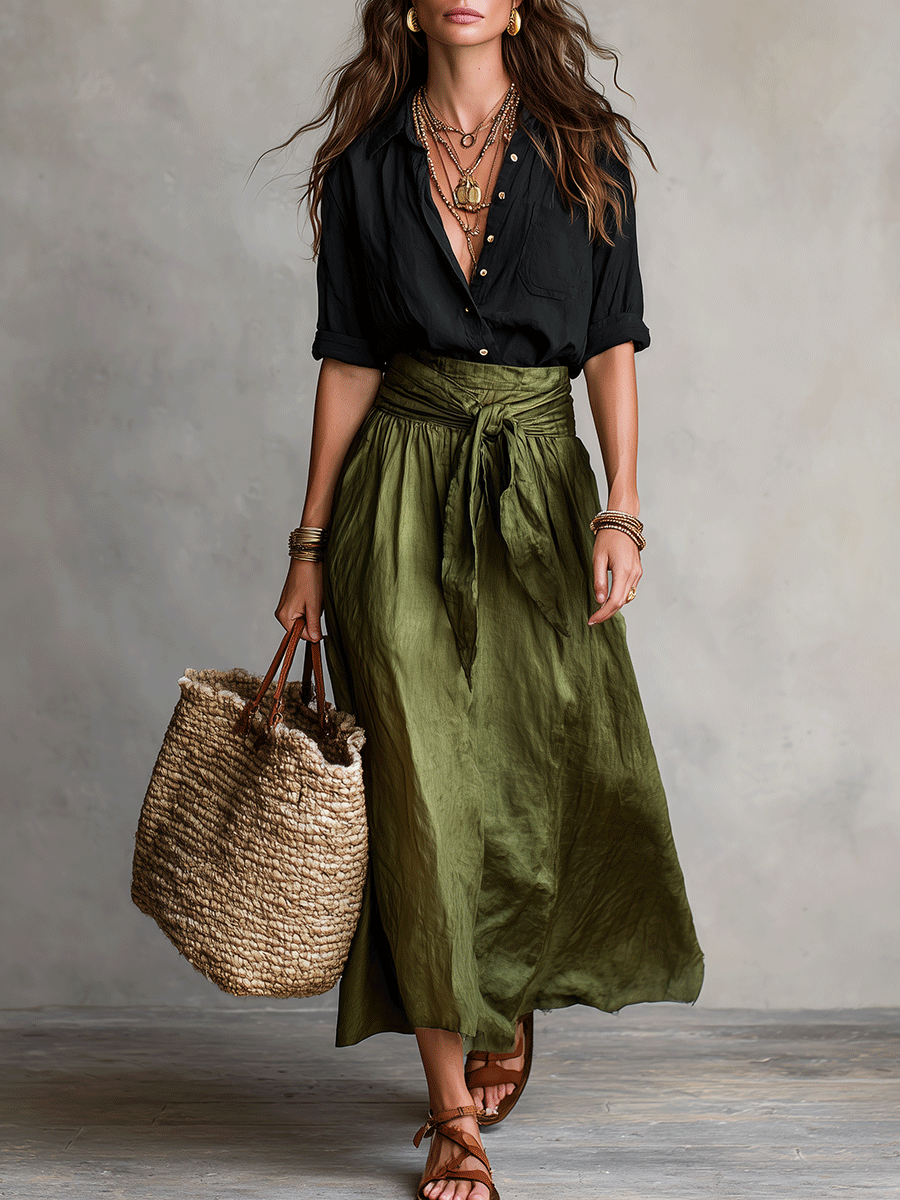 Completo Boho con Gonna