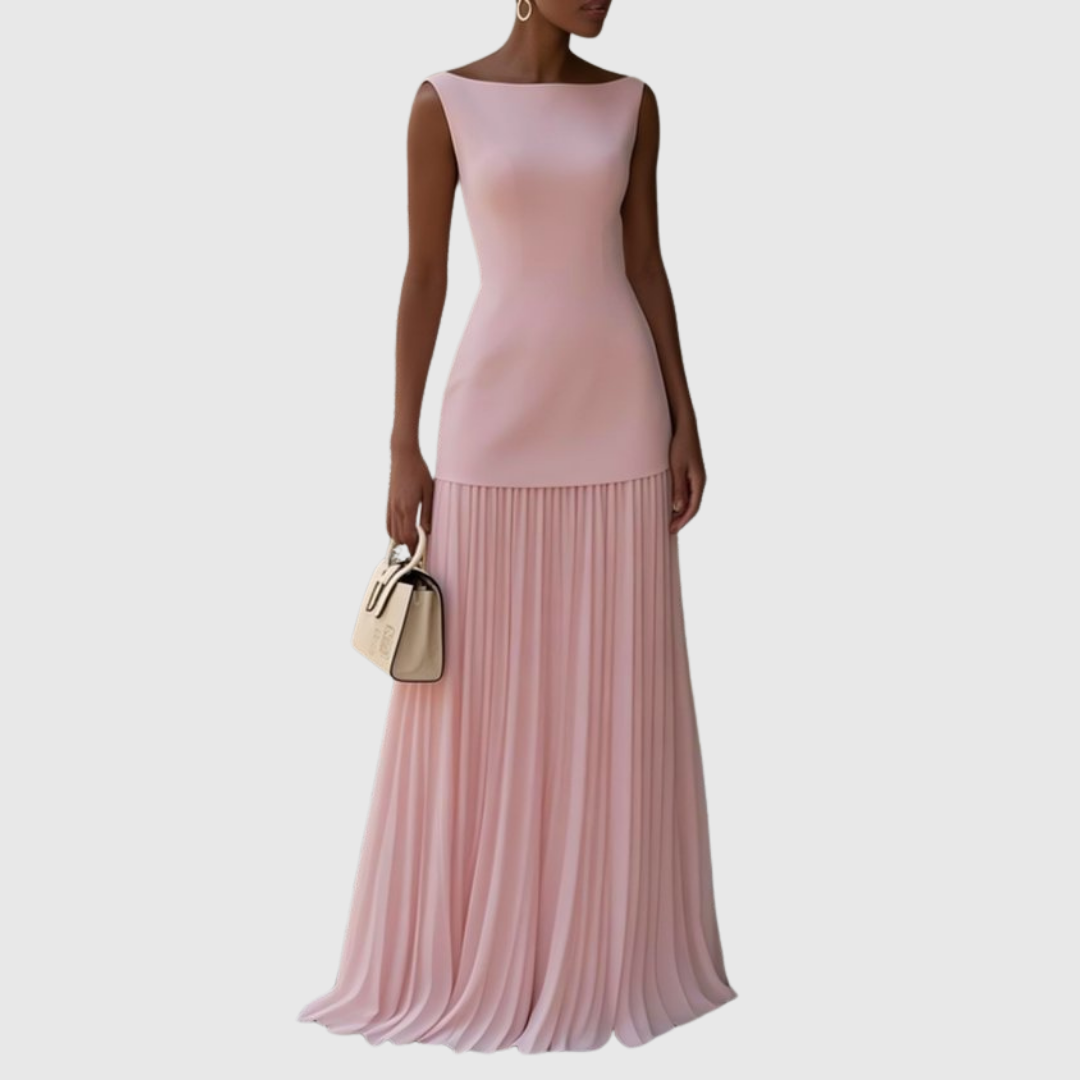 Coralie | Abito Maxi Plissettato