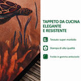 Tappeto da cucina antiscivolo invernale con neve scintillante NCU0NT10926