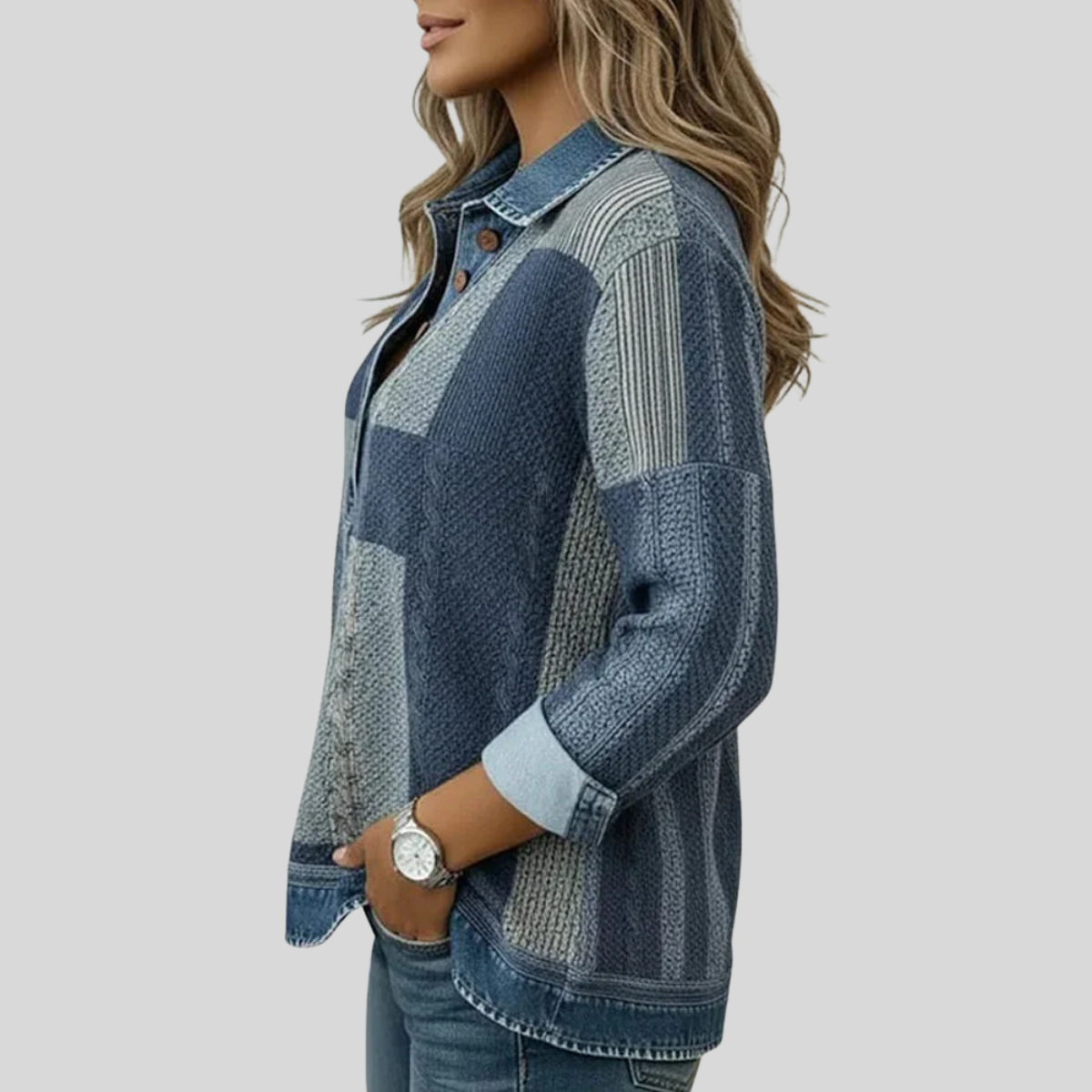 Elena | Felpa Patchwork a Blocchi di Colore