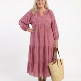 Arlette | Abito Midi con Stampa Geometrica