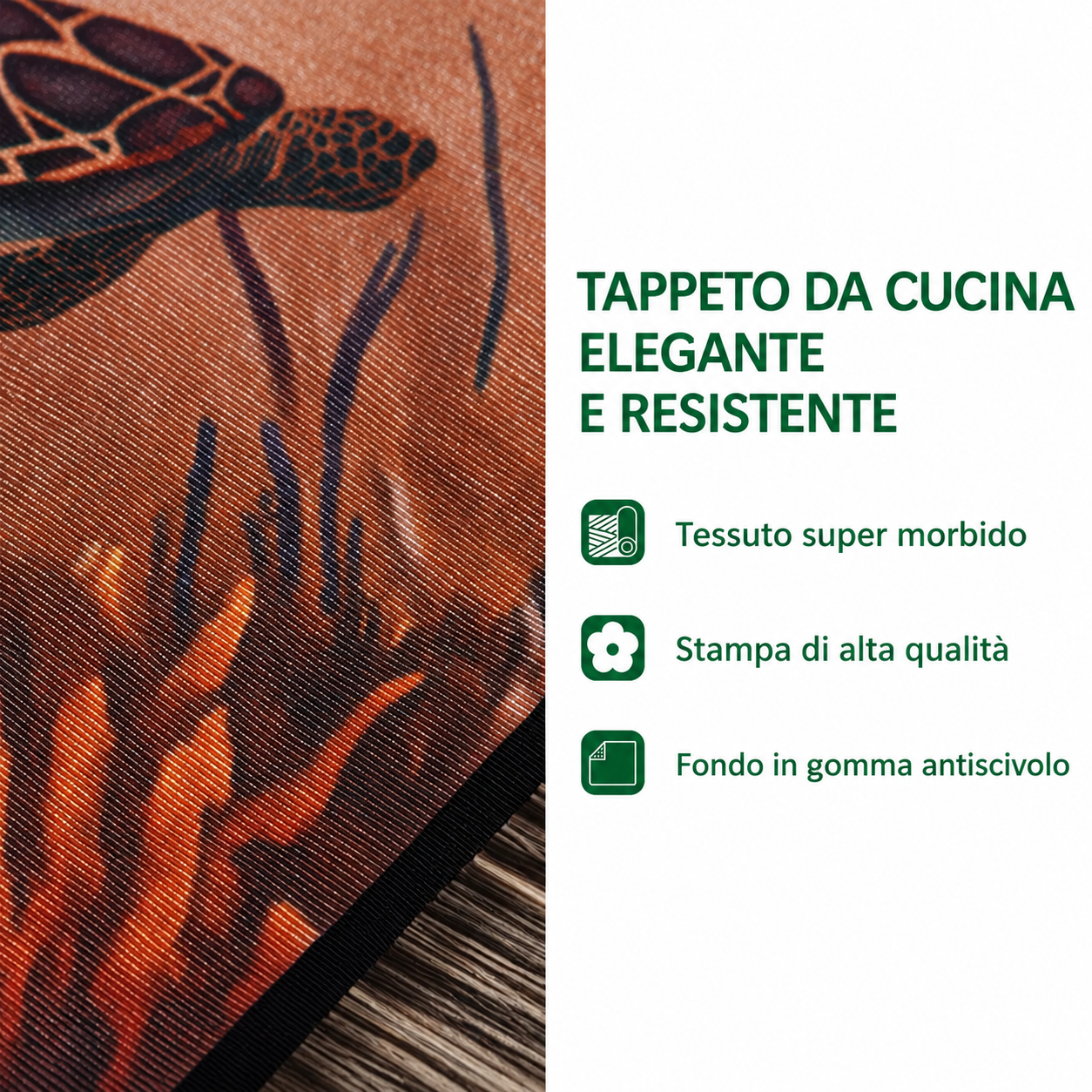 Tappeto da cucina antiscivolo con vista montagna NCU0DK11684