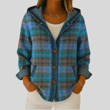 Monica | Giacca-Camicia a Quadri con Cappuccio