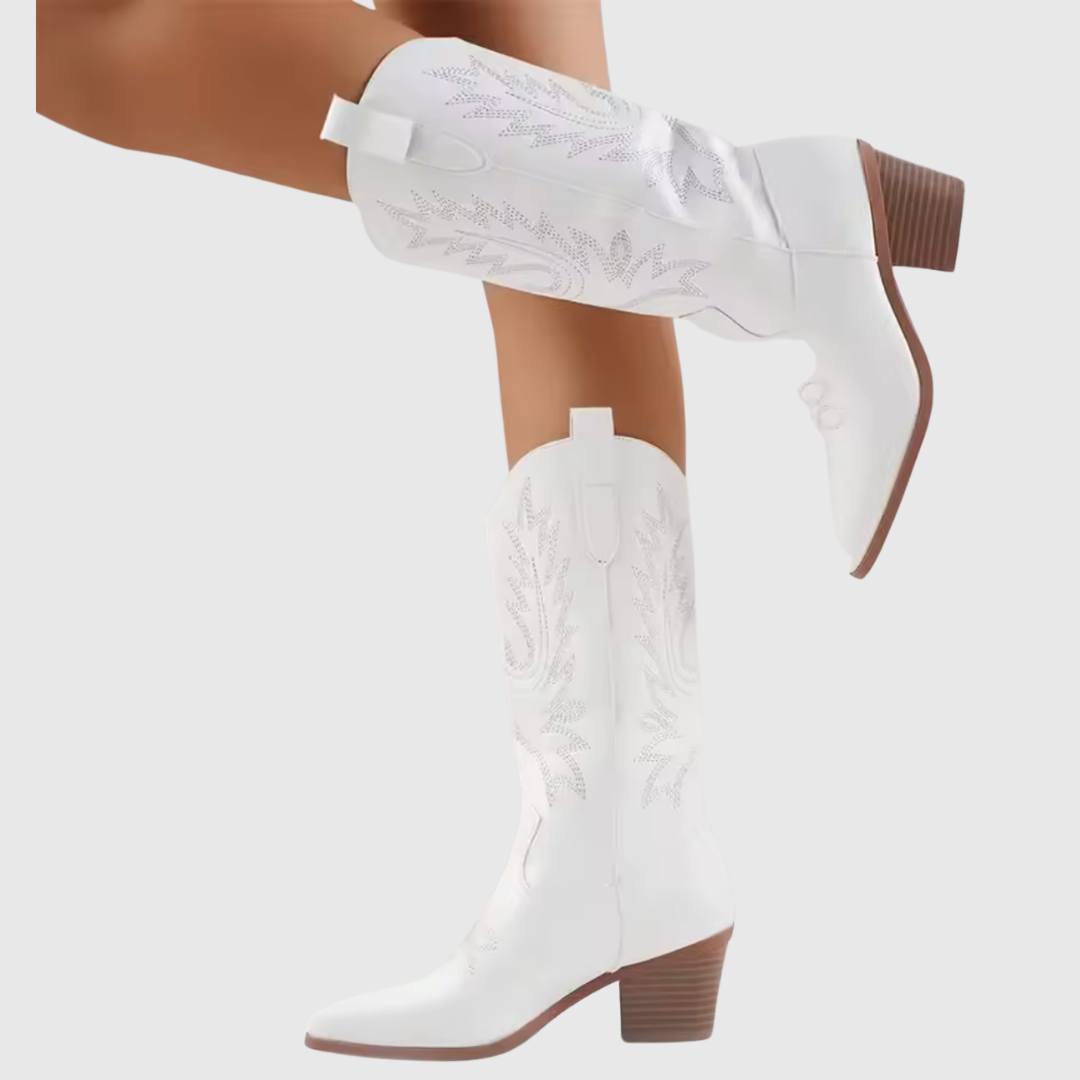 MARCELLIS | STIVALI WESTERN CON CUCITURE DECORATIVE