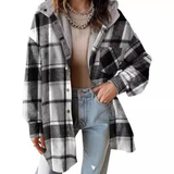 Tallulah™ — Giacca a quadri con cappuccio e vestibilità comoda
