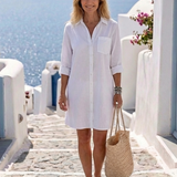 Joséphine | Vestido Camisero con Cuello y Manga Larga