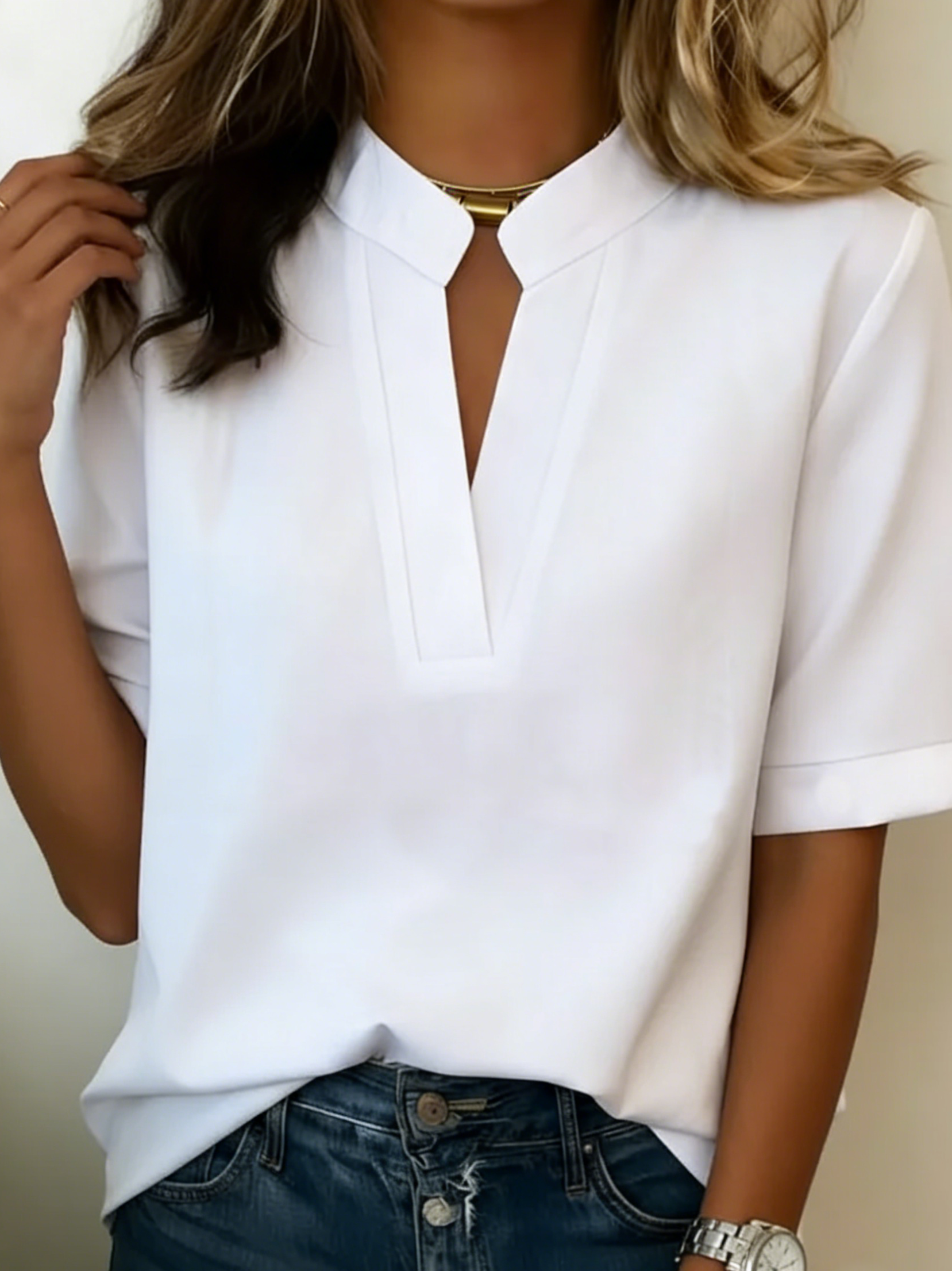 ÉLISE | BLUSA ELEGANTE CON SCOLLO A V