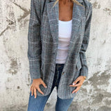 Vittoria — Blazer casual a quadri con revers