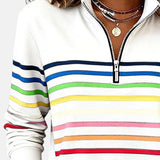 AURELIA | FELPA A RIGHE ZIP