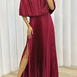 ARABELLA | ABITO MAXI PLISSETTATO ELEGANTE