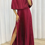 ARABELLA | ABITO MAXI PLISSETTATO ELEGANTE