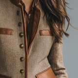 Verena™ — Giacca vintage con bordi decorativi e tasche