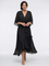 Elysia | Abito Midi con Scollo a V e Cintura Drappeggiata