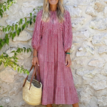 Arlette | Abito Midi con Stampa Geometrica