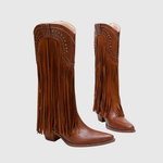 DAMARIS | STIVALI WESTERN CON FRANGE E ZIP