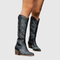 HESTER | STIVALI COWBOY CON RICAMI E ZIP