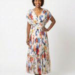 Savannah | Abito Midi Floreale Plissettato