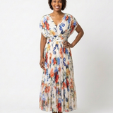 Savannah | Abito Midi Floreale Plissettato