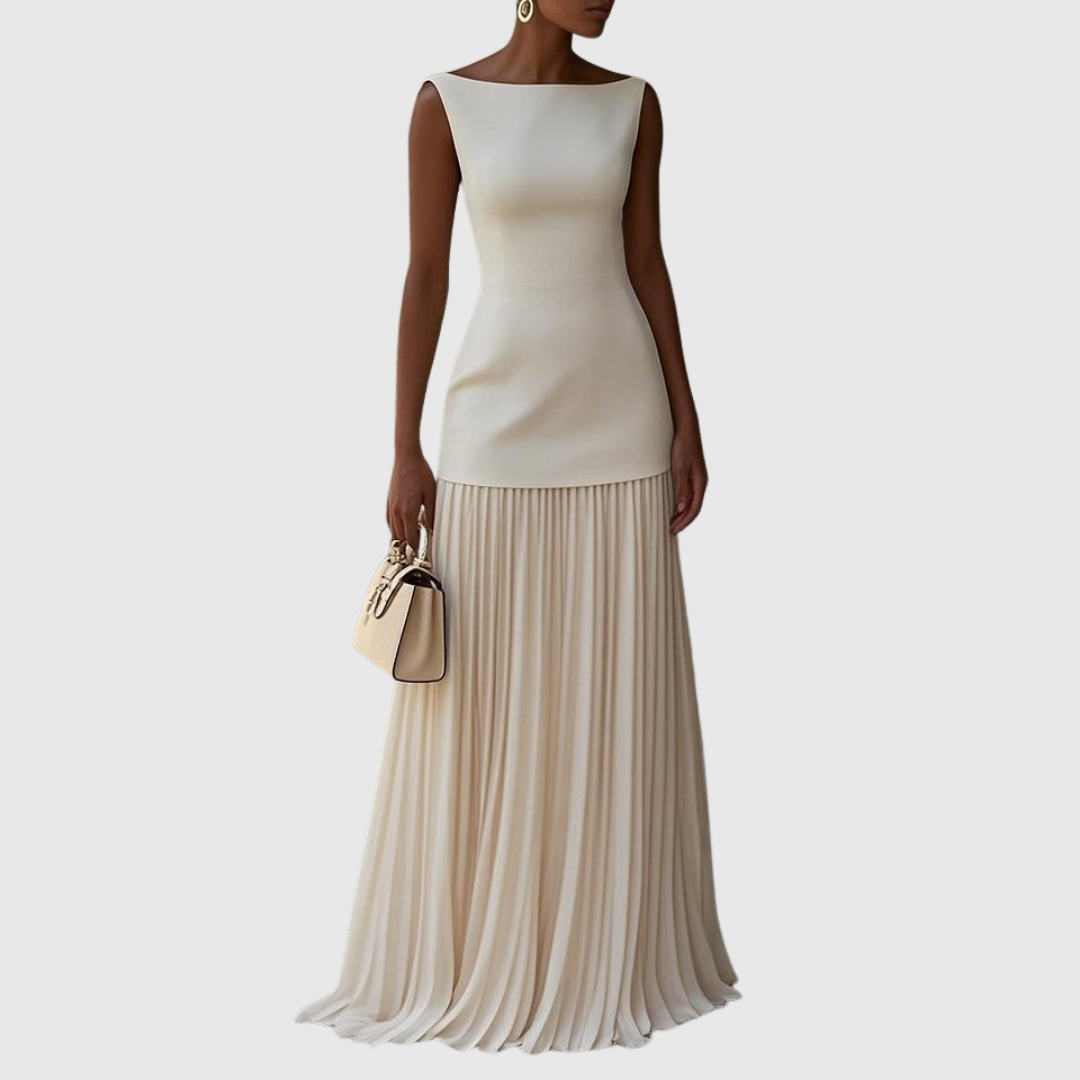 CORALIE | ABITO MAXI PLISSETTATO