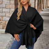 Lia™ — Poncho elegante con nodo frontale