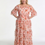 Rosalie | Abito Maxi Floreale con Spalle Scoperte