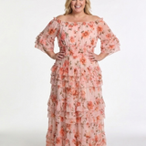 Rosalie | Abito Maxi Floreale con Spalle Scoperte