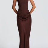 Luna · Vestito maxi con scollo quadrato