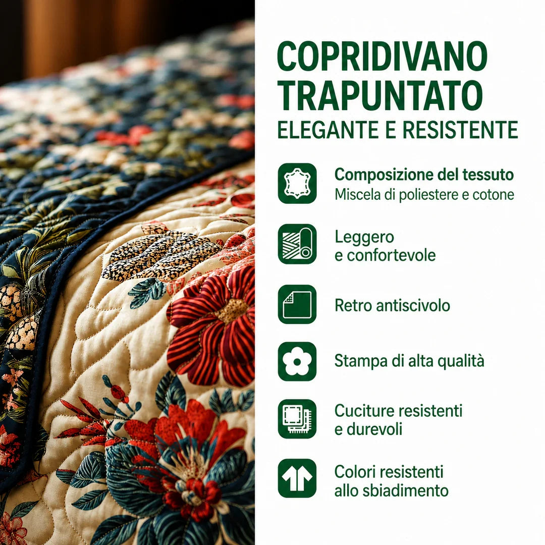 Copridivano trapuntato con gatto dorato NCU0DK11742