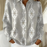 Renae | Blusa con Cappuccio e Motivo a Diamante