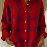 Fiammetta | Cardigan a Quadri in Maglia Morbida